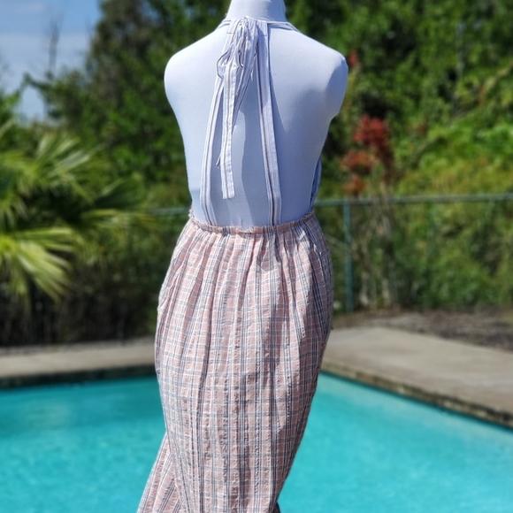 Free People bohemian country backless Dress sz M - Picture 8 of 17